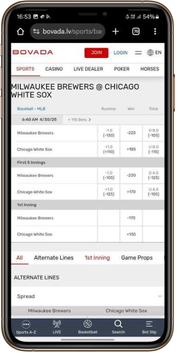 Bovada Betting Options Online