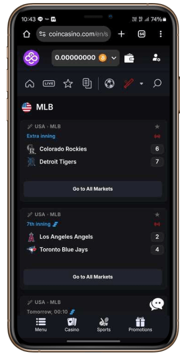 CoinCasino Sports Betting Site