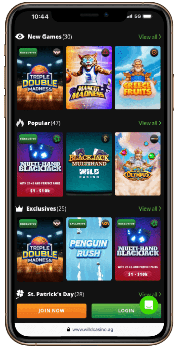 Offshore Online Casino Games at Wild Casino
