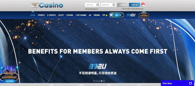 B9Casino sports betting in Singapore