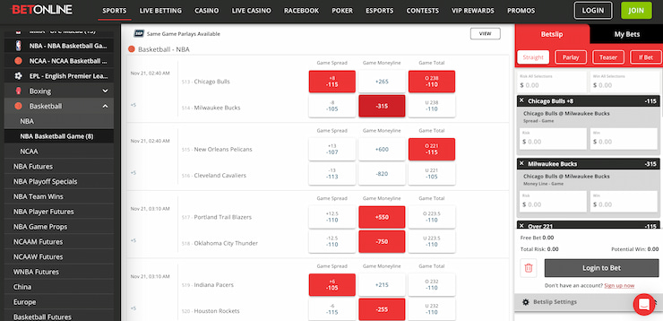 BetOnline Basketball Betting