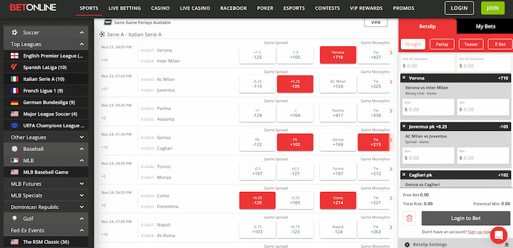 BetOnline Soccer Betting