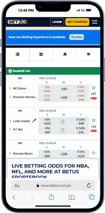 BetUS Live Sports Betting