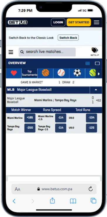 Live Sports Betting BetUS