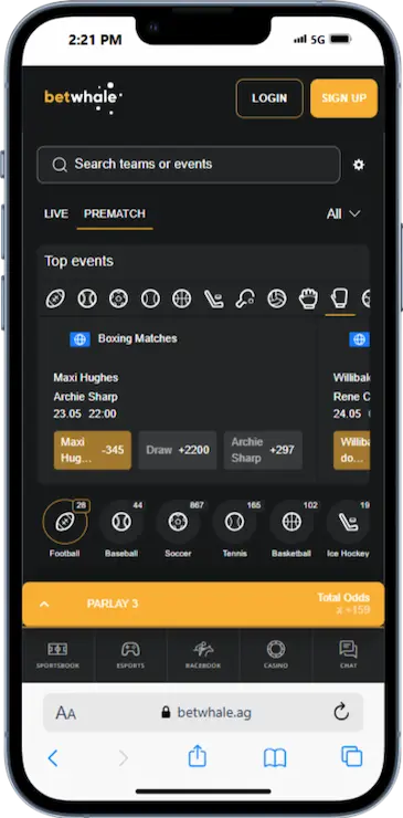 BetWhale Boxing Betting App