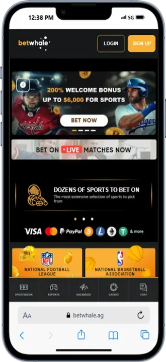 BetWhale Sportsbook Sign-Up Step 1