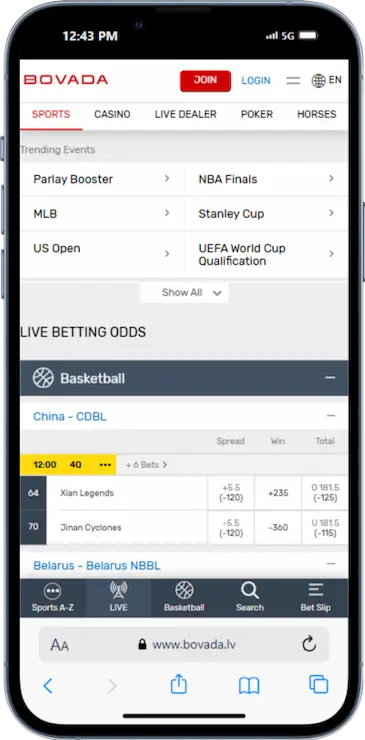 Live In-Play Betting From Bovada