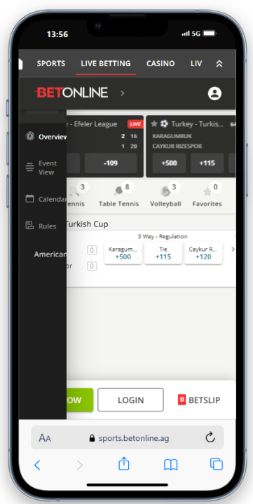 BetOnline Live Mobile Betting