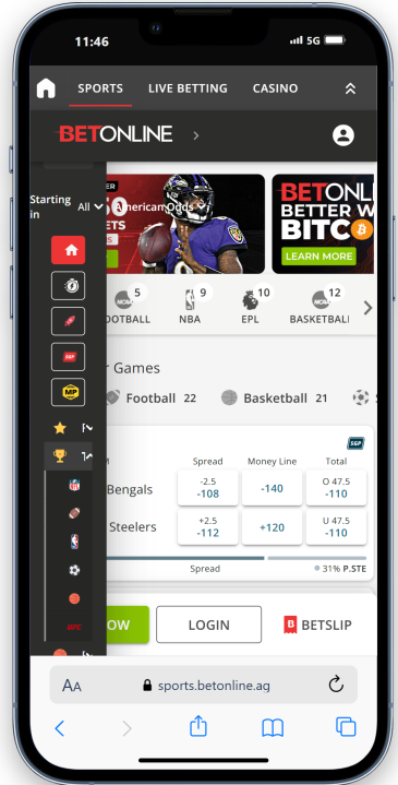 Betonline Offshore Mobile Sportsbook