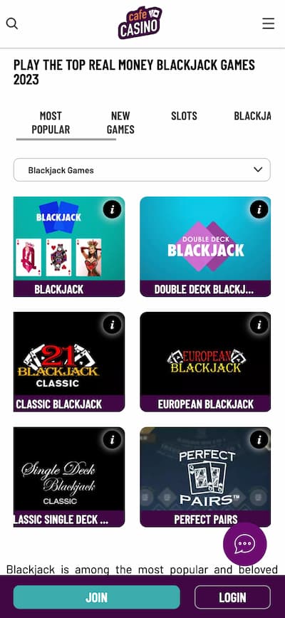 Cafe Casino Real Money Blackjack Casino Apps