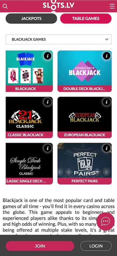 SlotsLV Real Money Blackjack Casino Apps