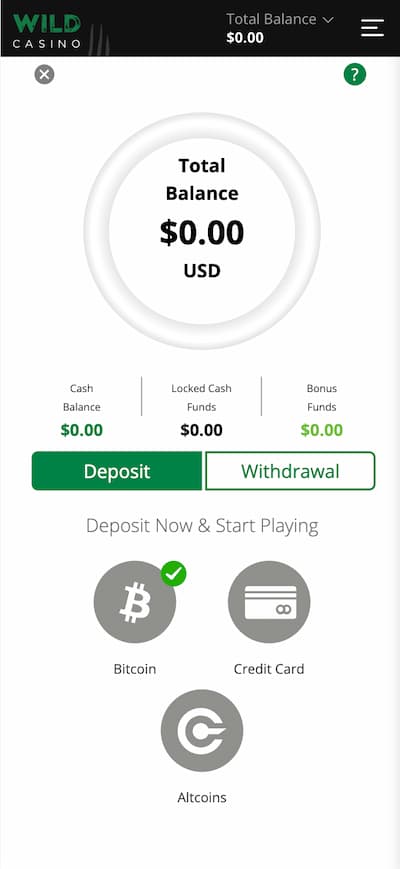 Wild Casino App Deposit