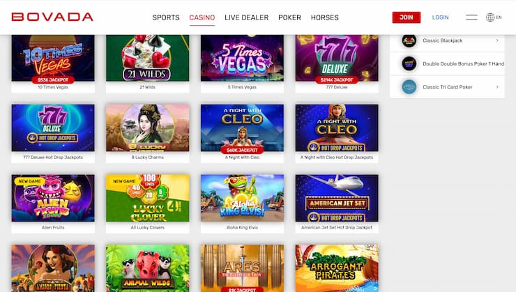 Bovada Online Slots