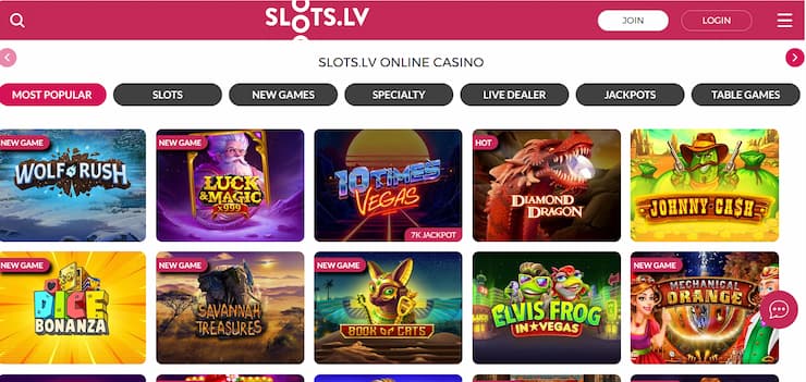 Slots.LV - Popular online casino games