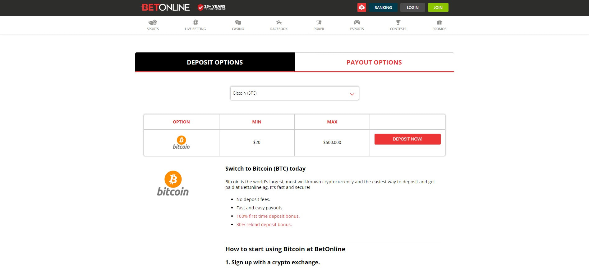 betonline deposit methods