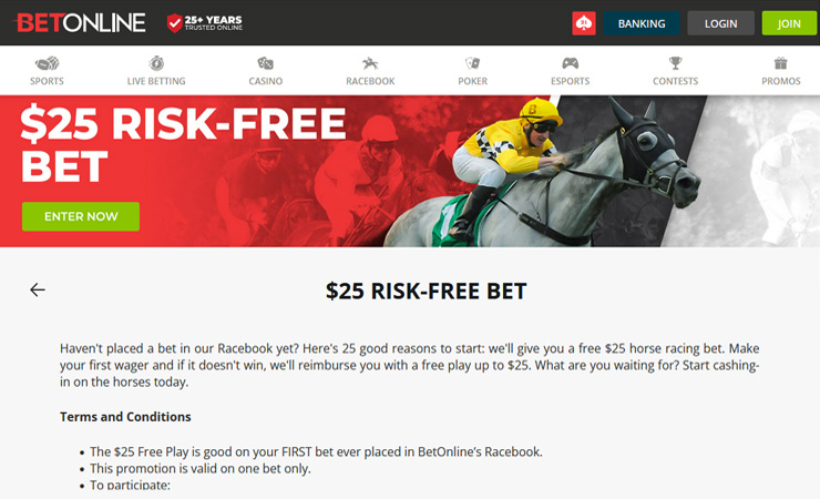 BetOnline Risk-Free Bet