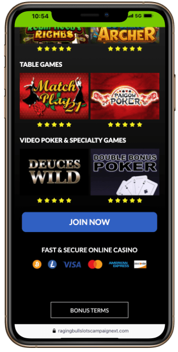 Visit Raging Bull Casino