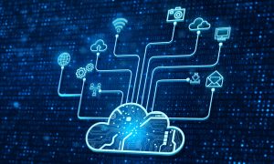 Cloud computing technology. Data information on cloud to backup