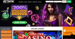 BetNow Casino Homepage