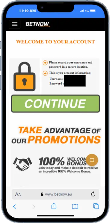 Step 4: Username and Password Confirmation
