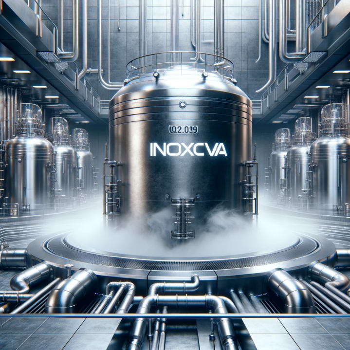 An AI generated image of an INOXCVA cryogenic tank. It is not a real image.