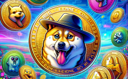 An illustrative representation of various meme coins in the cryptocurrency world made by AI