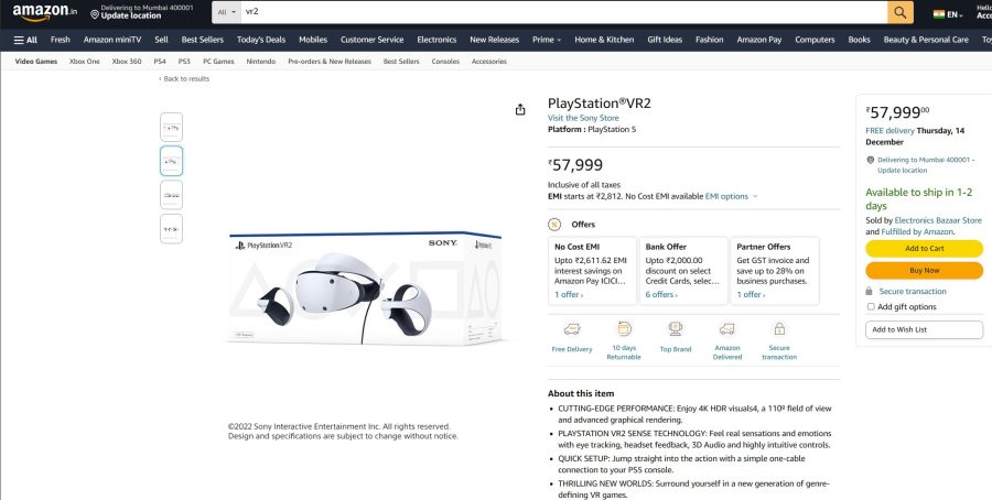 PlayStation VR2 can be purchased from Sony s shop in India