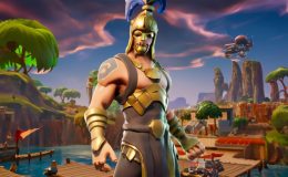 Artists impression of a Fortnite character in a Greek mythology style