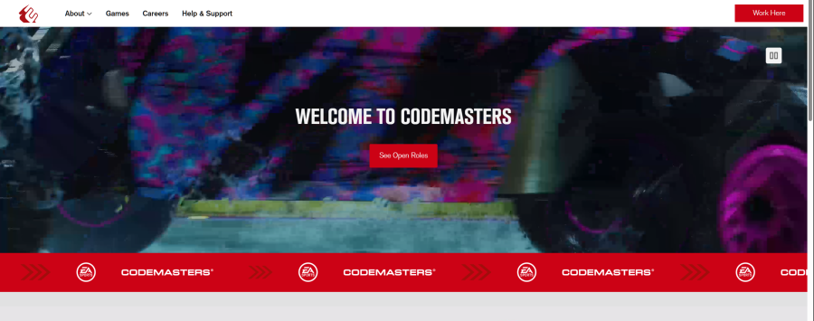 Codemasters website