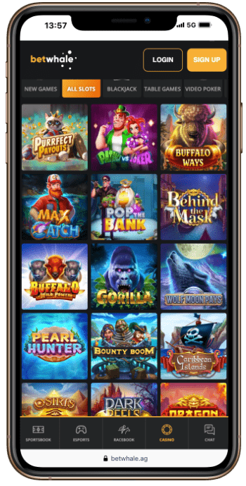 BetWhale Slots Lobby