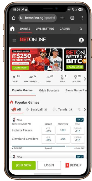BetOnline Popular Sports