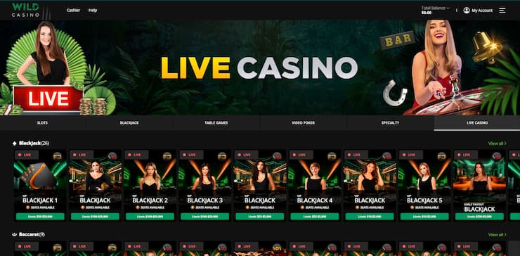 Wild Casino Live Dealer Games