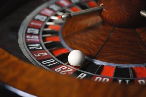 Roulette table side on