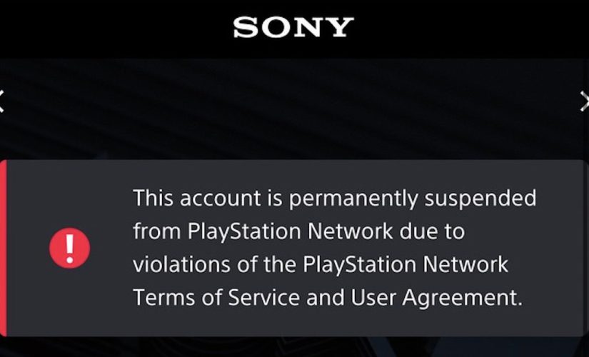 Account suspension playstation