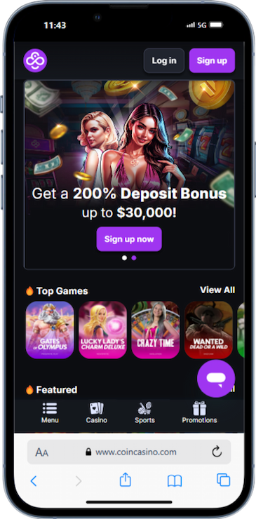 Step 1 - Visit the CoinCasino Website
