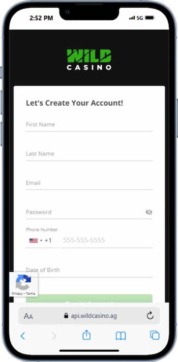 Enter Personal Information