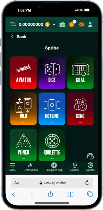 TG.Casino Telegram Casino