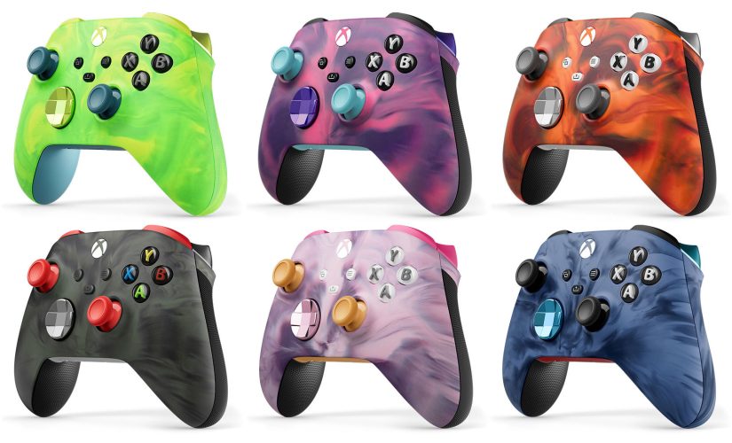 A picture showing the six new style of Xbox Vapor Controllers.