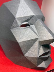 As 3D print of a cosplay mask