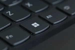 A picture of a Microsoft Keyboard with the Windows key shown