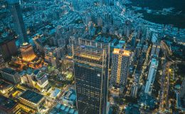 An image of the night cityscape of Taipei, Taiwan. Nvidia and TSMC bosses met there to discuss collaboration in the AI space