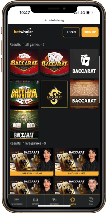 BetWhale Baccarat