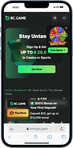 BC.Game Esports Betting With BTC