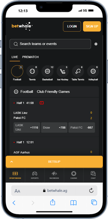 Betwhale New Mobile Sportsbook