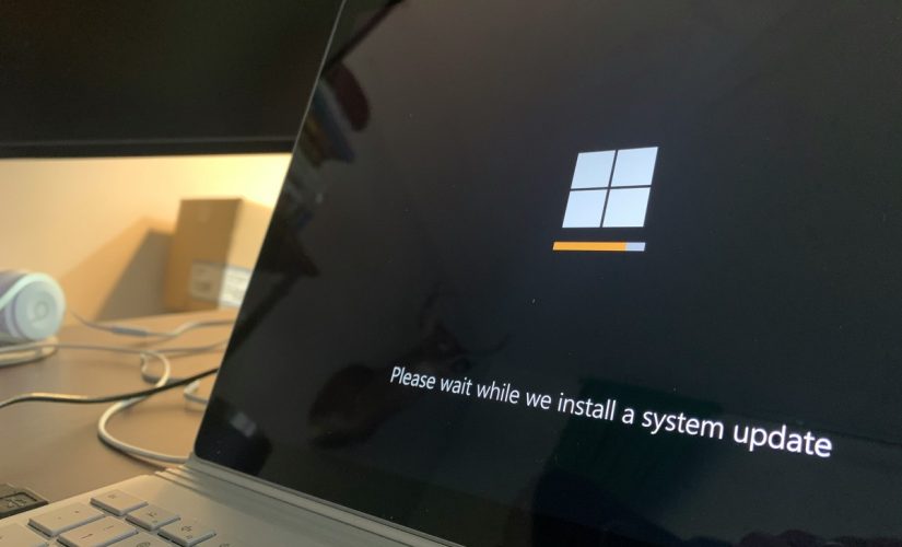 Microsoft reboot screen