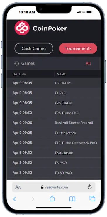 CoinPoker MTT's