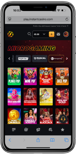 Instant Casino Microgaming