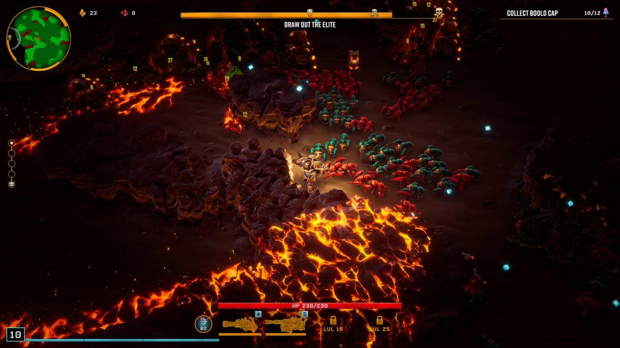 An in-game image of dwarves blasting away in Deep Rock Galactic Survivor