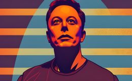 An artistic image of Elon Musk, CEO of Tesla, Owner of X and CEO of SpaceX