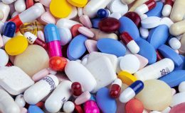 a multicoloured assortment of pills